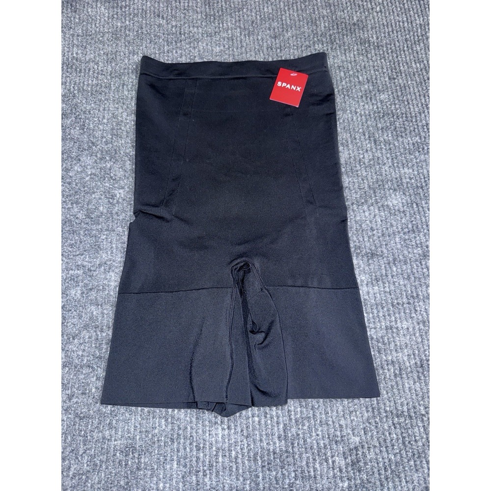 Spanx High-Waisted‎ Black Shapewear Shorts Women L/G Slimming A366407